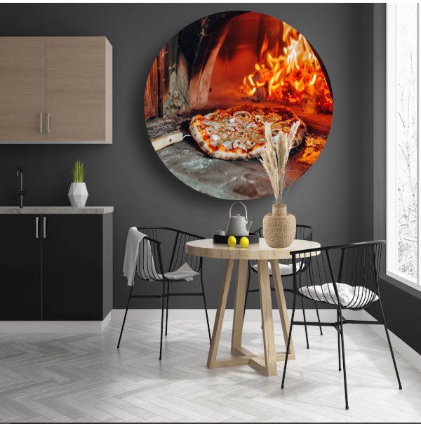 Traditionele houtoven pizza forex muurcirkel