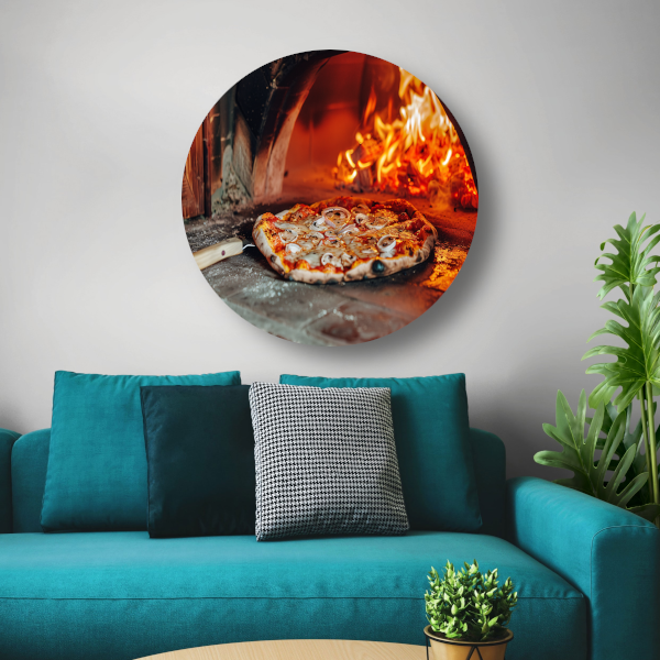 Traditionele houtoven pizza forex muurcirkel