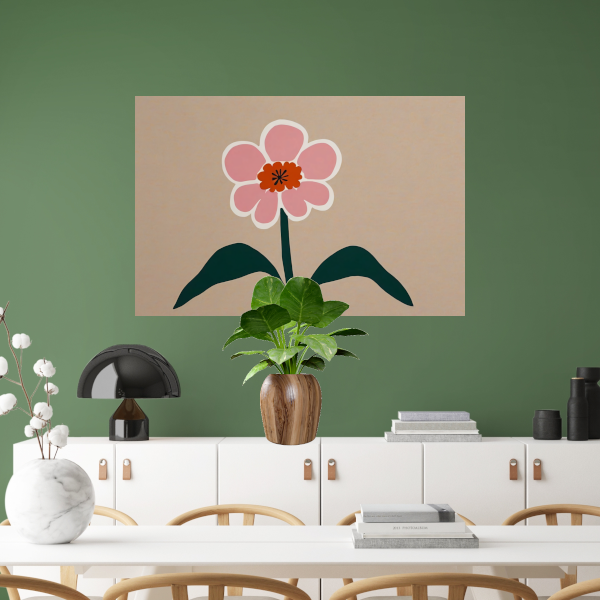 Eenvoudige Elegantie van een Roze Bloesem poster