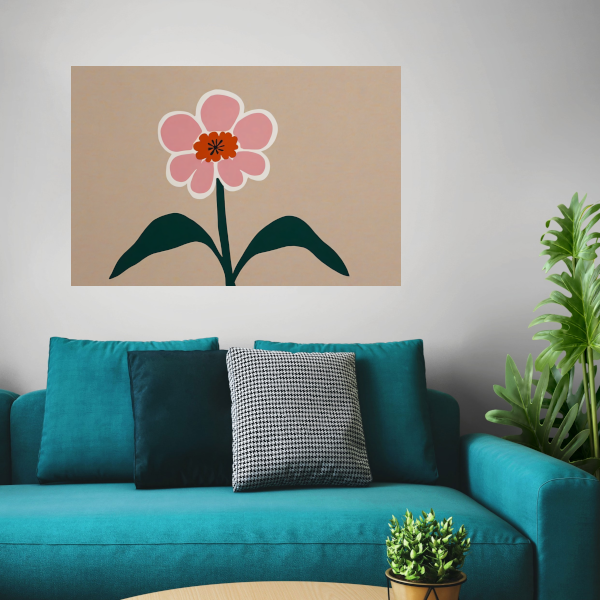 Eenvoudige Elegantie van een Roze Bloesem poster