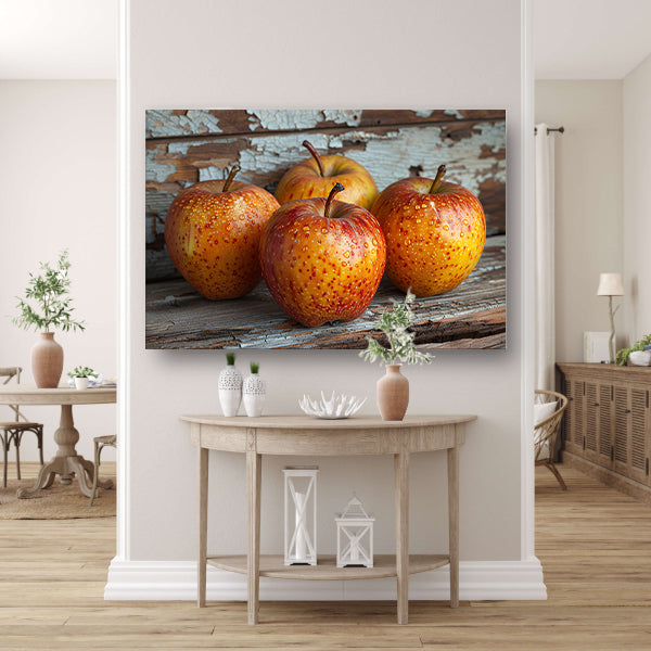 Minimalistisch stilleven met appels canvas