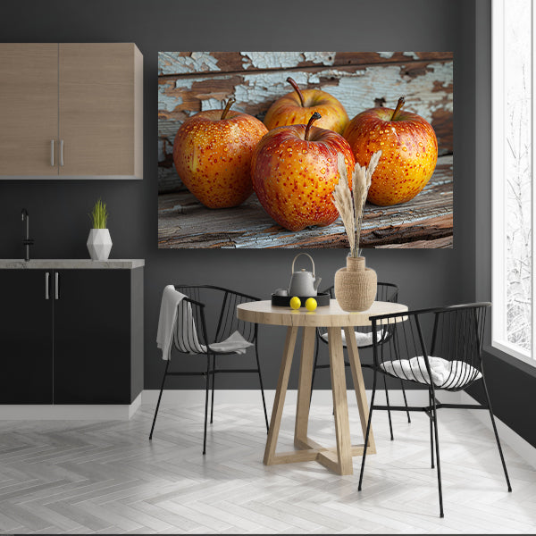 Minimalistisch stilleven met appels canvas