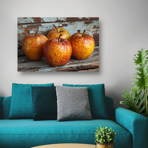 Minimalistisch stilleven met appels canvas