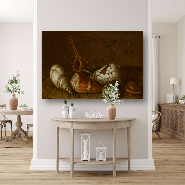 Schelpen op een tafel - Balthasar van der Ast poster
