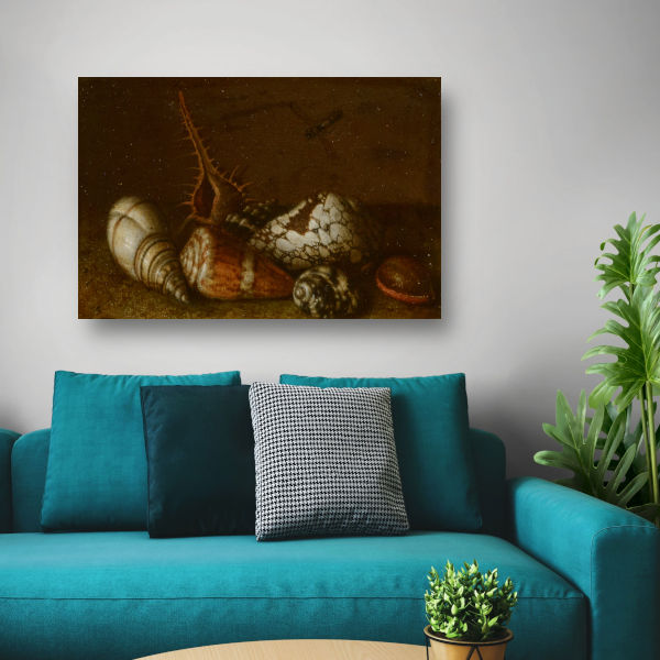 Schelpen op een tafel - Balthasar van der Ast poster