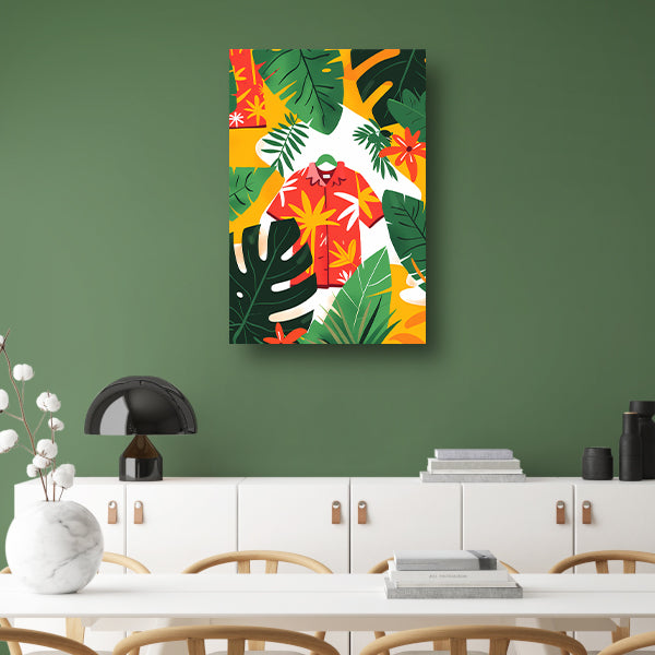 Kleurrijk Tropisch Bloemenshirt canvas