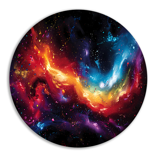 Abstract Sterrenstelsel aluminium muurcirkel