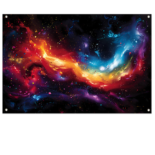 Abstract Sterrenstelsel tuinposter