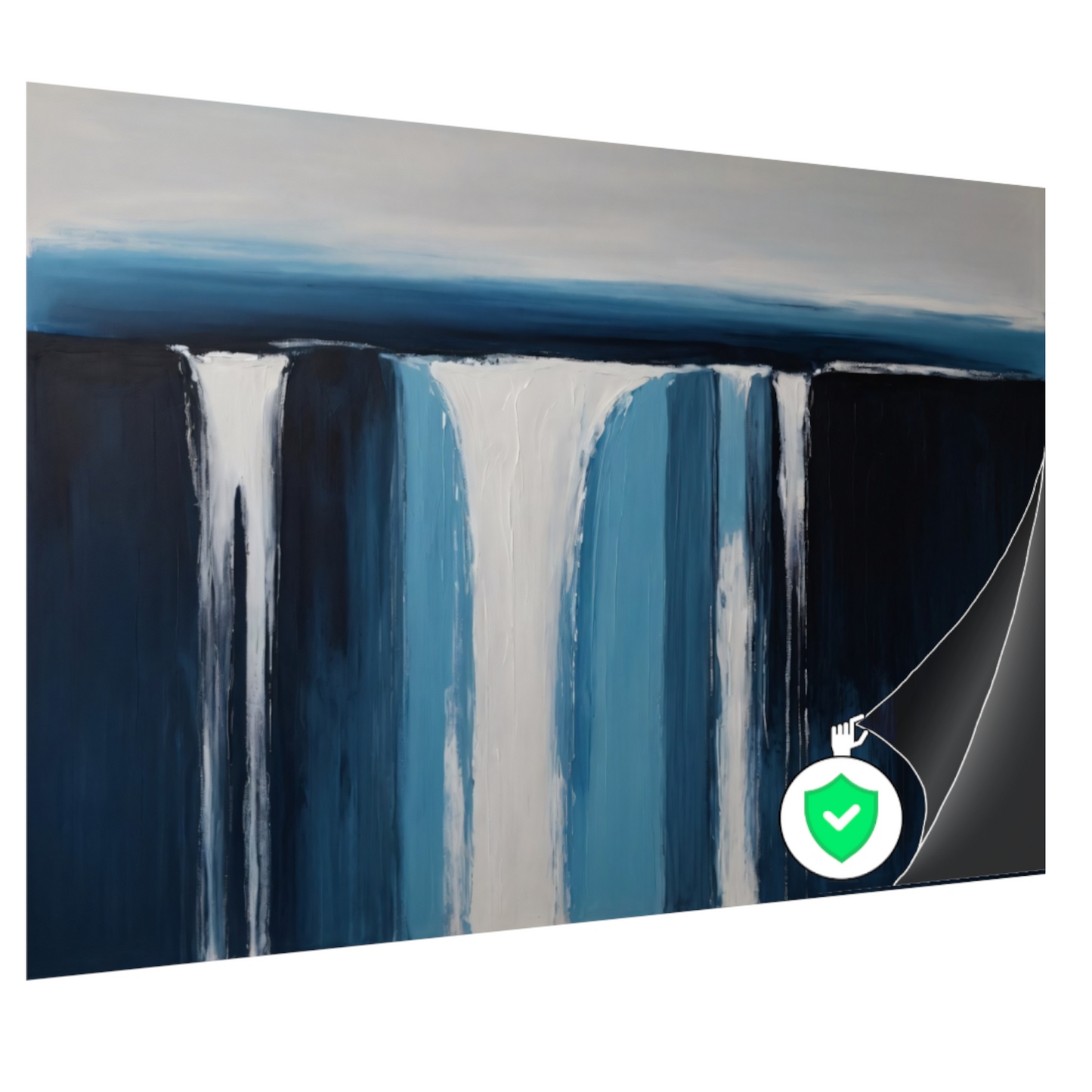 Abstracte Visie van een Serene Waterval poster