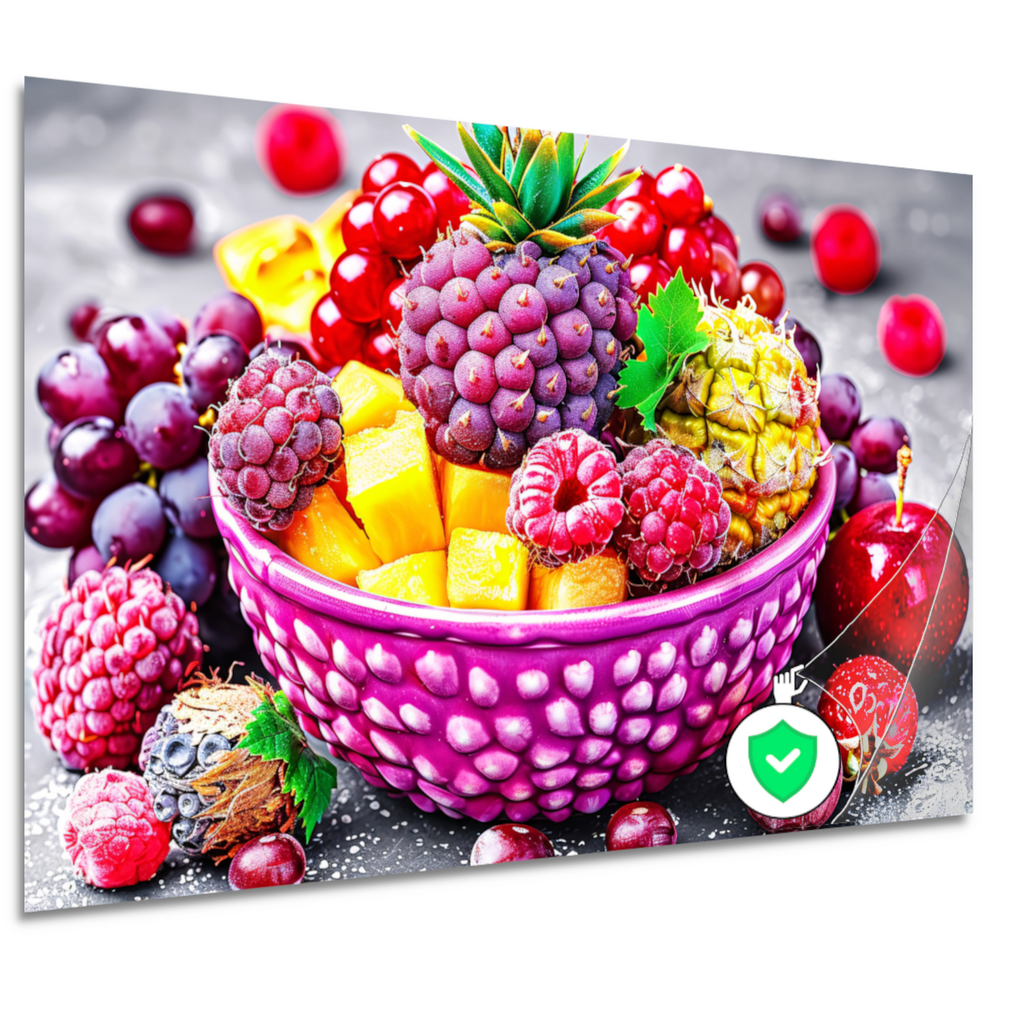 Levendige Fruitcompositie in Kleurrijke Schikking poster