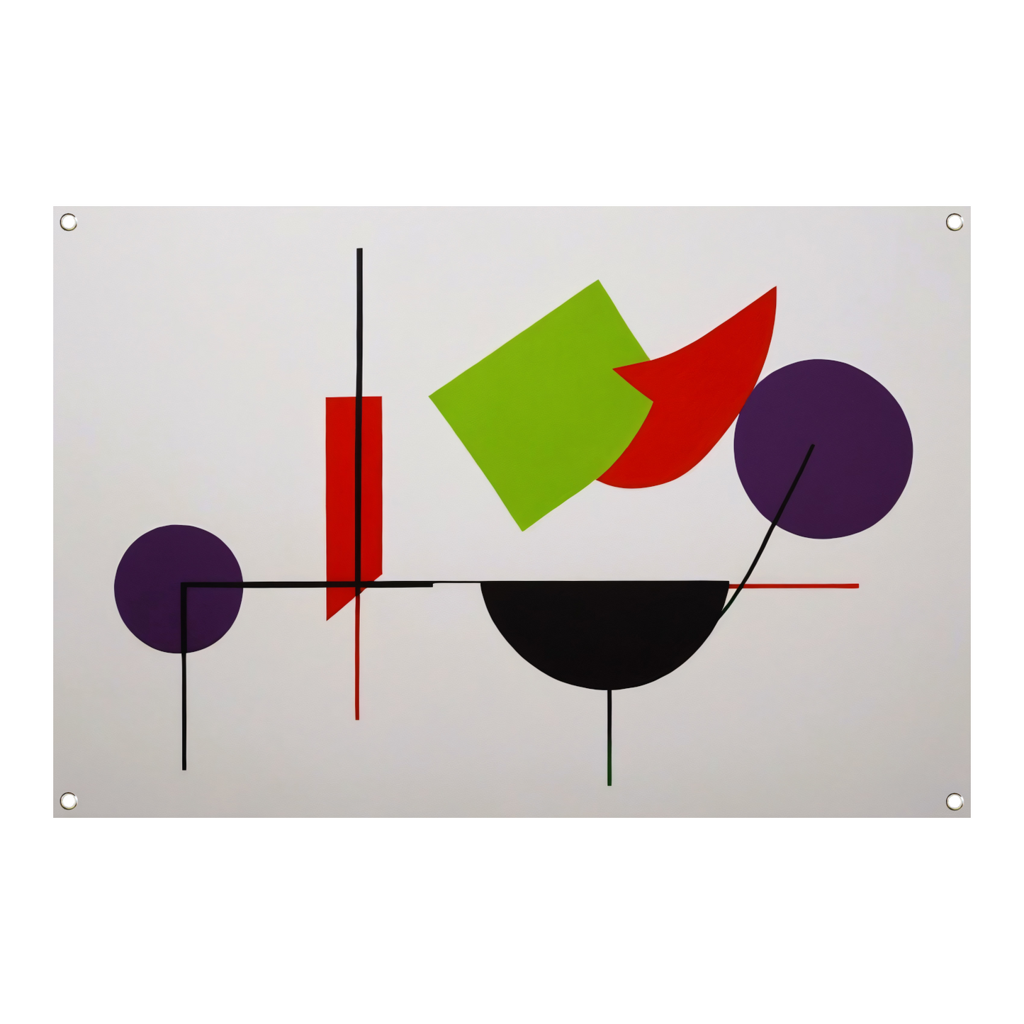 Abstracte Geometrie met Kleurrijke Vormen tuinposter