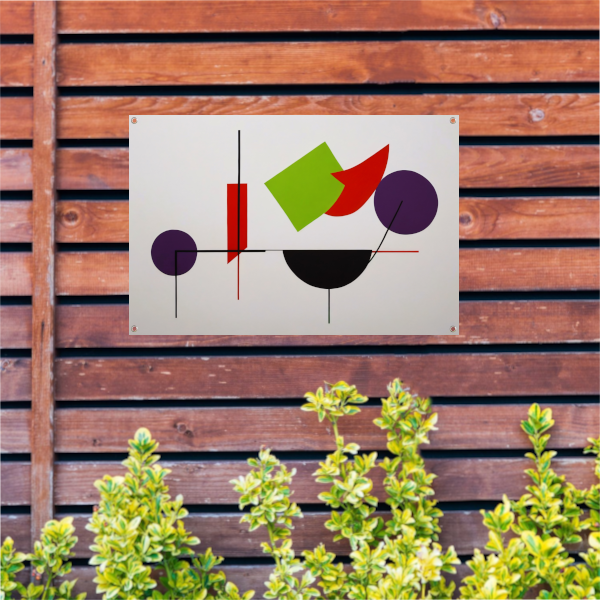 Abstracte Geometrie met Kleurrijke Vormen tuinposter