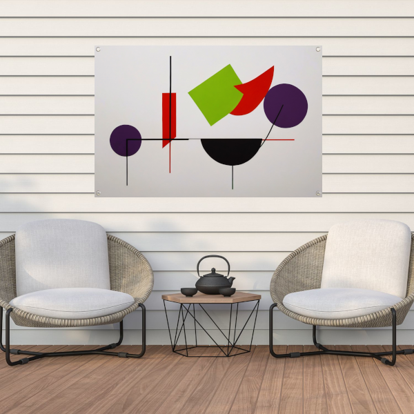 Abstracte Geometrie met Kleurrijke Vormen tuinposter