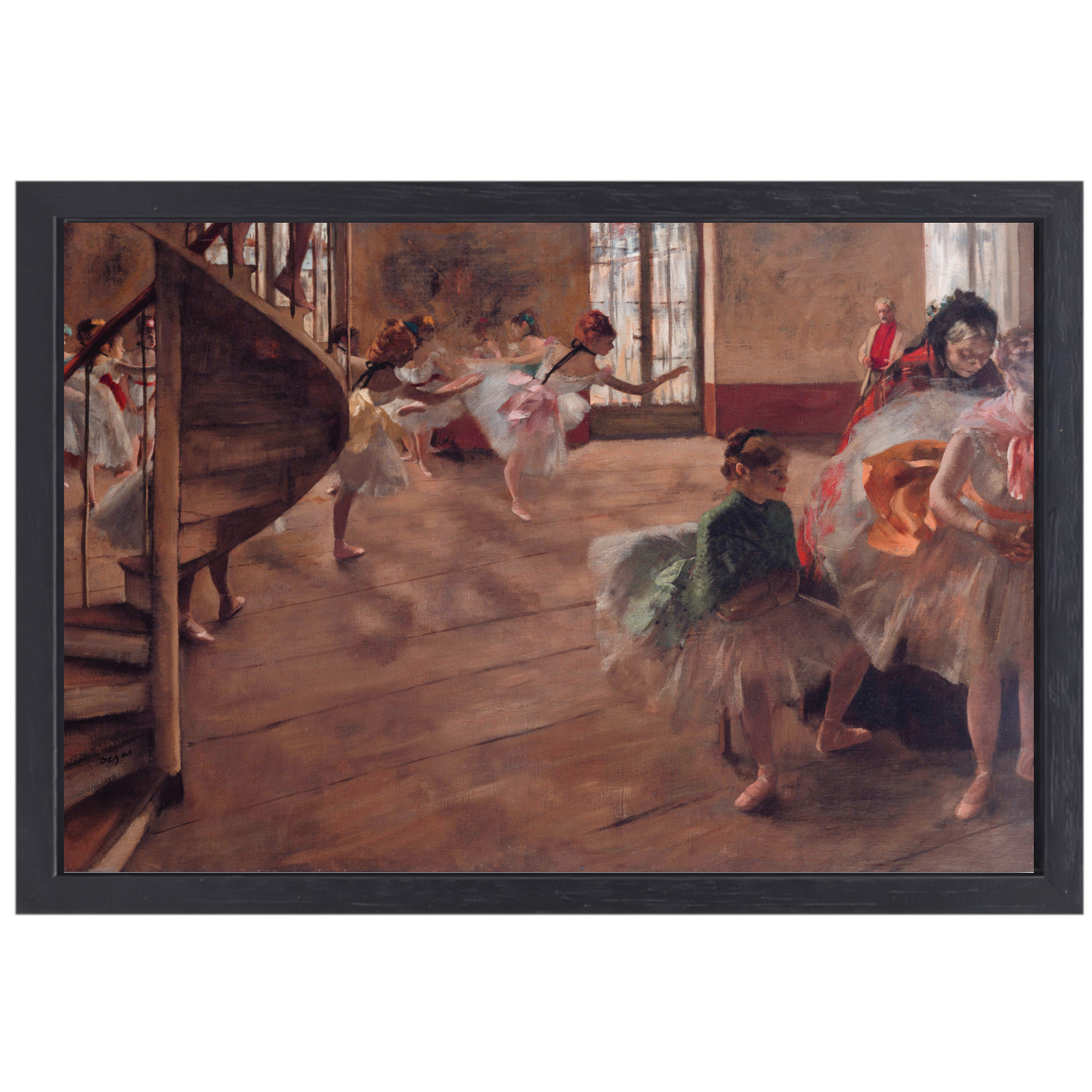 Balletrepetitie - Edgar Degas canvas met baklijst