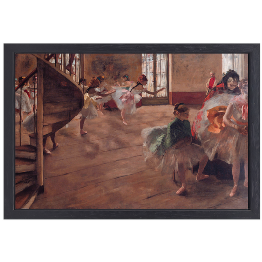 Balletrepetitie - Edgar Degas canvas met baklijst
