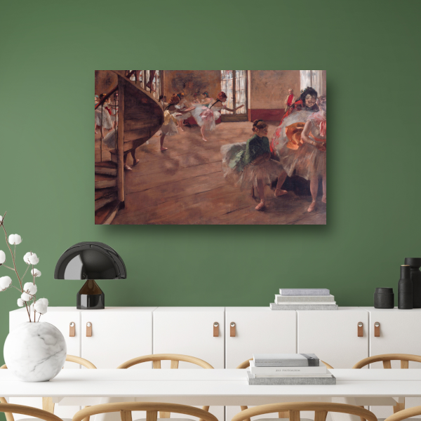 Balletrepetitie - Edgar Degas canvas met baklijst