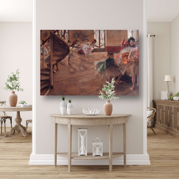 Balletrepetitie - Edgar Degas canvas met baklijst