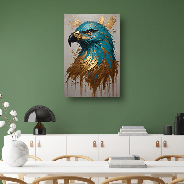 De Majestueuze Gouden Adelaar op Canvas poster
