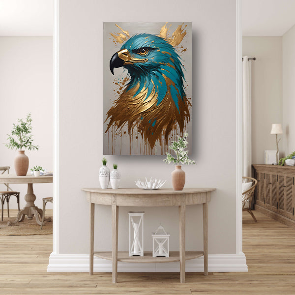 De Majestueuze Gouden Adelaar op Canvas poster