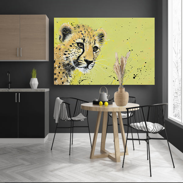Abstracte cheeta op dynamische achtergrond poster