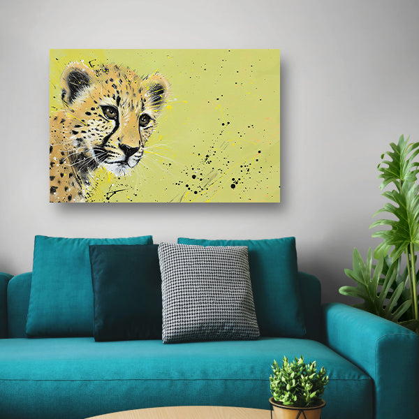 Abstracte cheeta op dynamische achtergrond poster