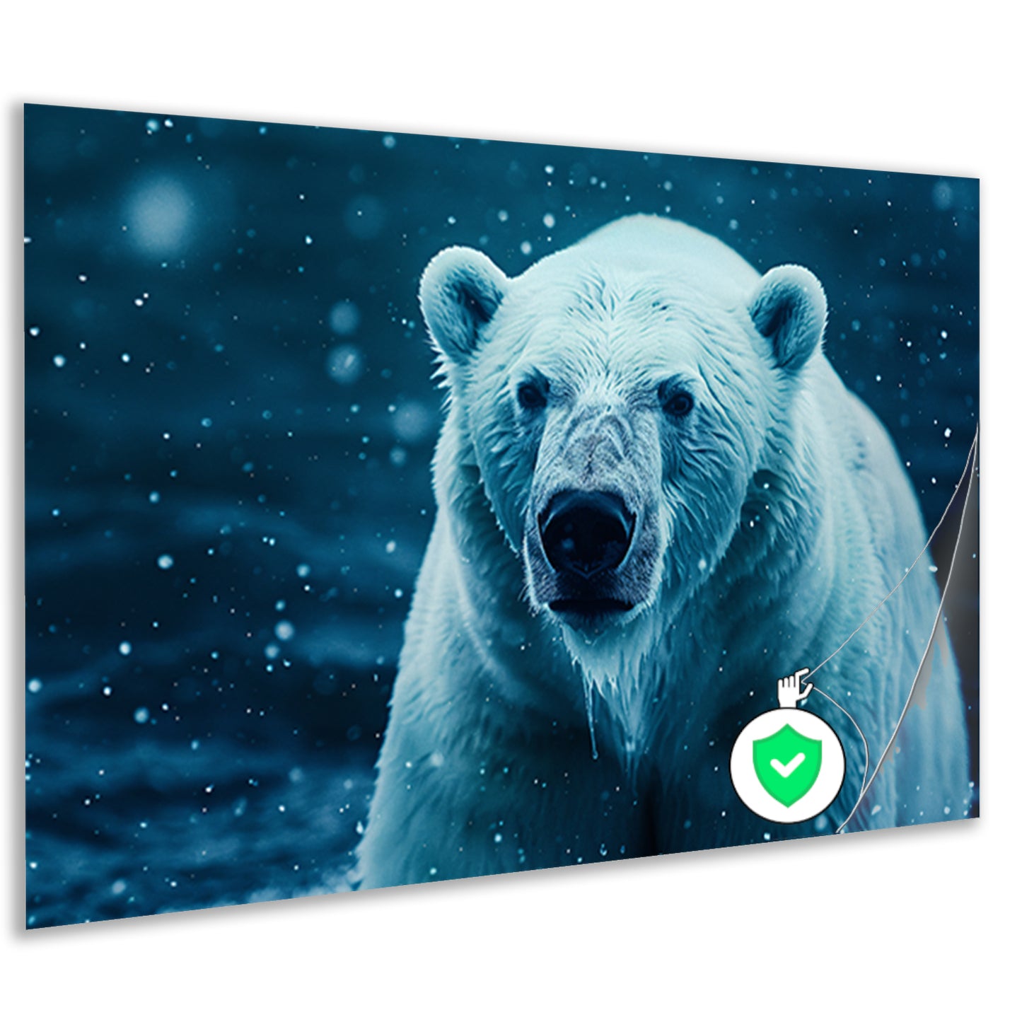 IJsbeer in de sneeuwstorm poster