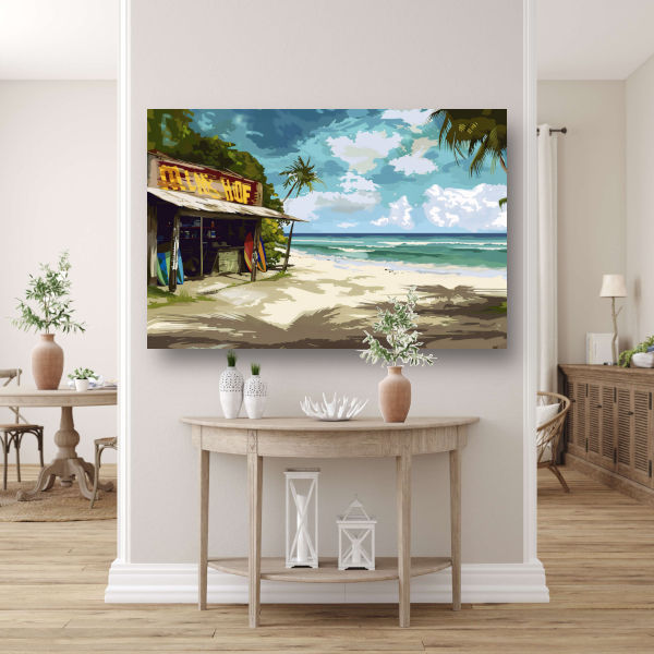 Surfparadijs aan het azuur canvas