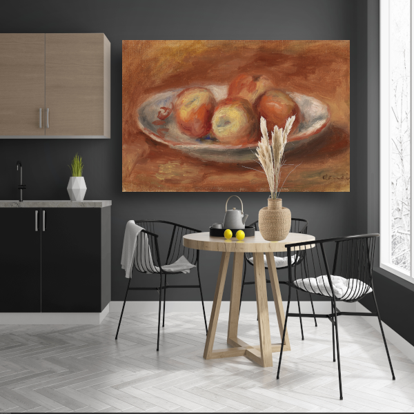 Appels - Pierre-Auguste Renoir canvas met baklijst
