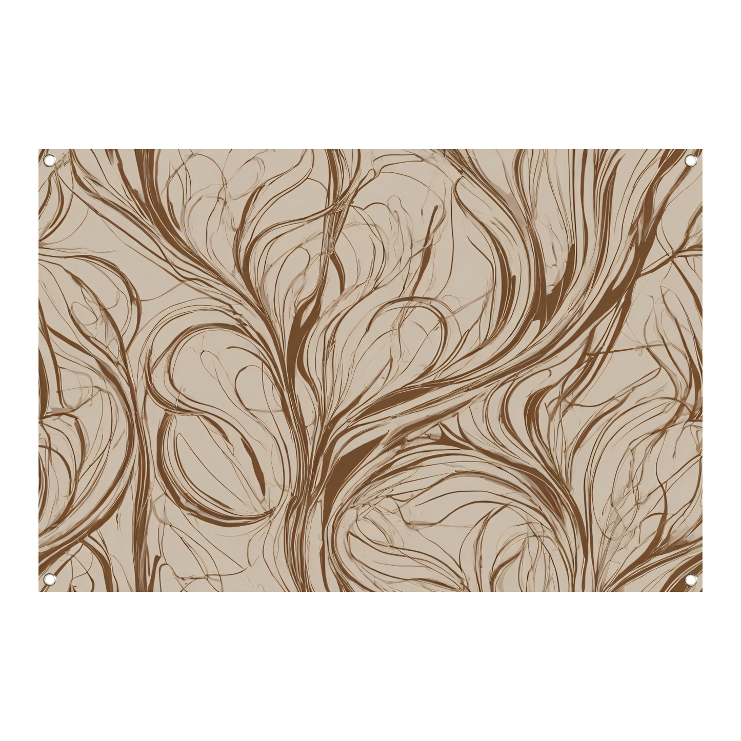 Bruine Sepia Abstracte Harmonie tuinposter