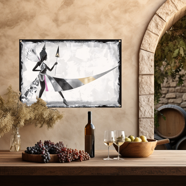 Art Deco Vrouw in Monochroom met Goud tuinposter