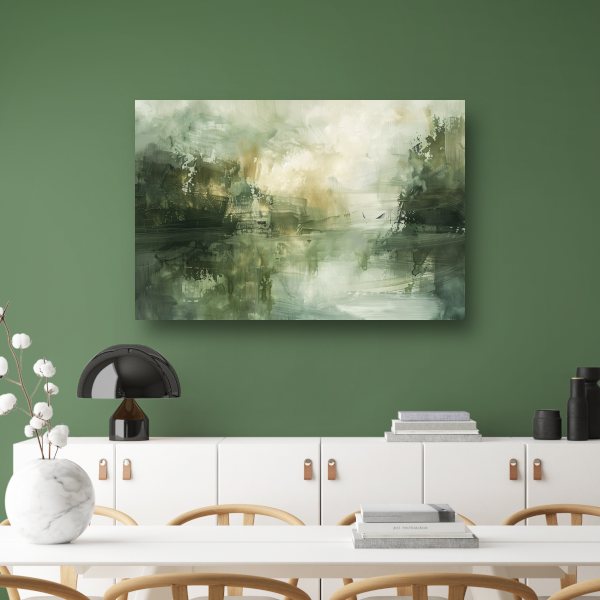 Moderne Abstracte Compositie in Neutrale Tinten canvas