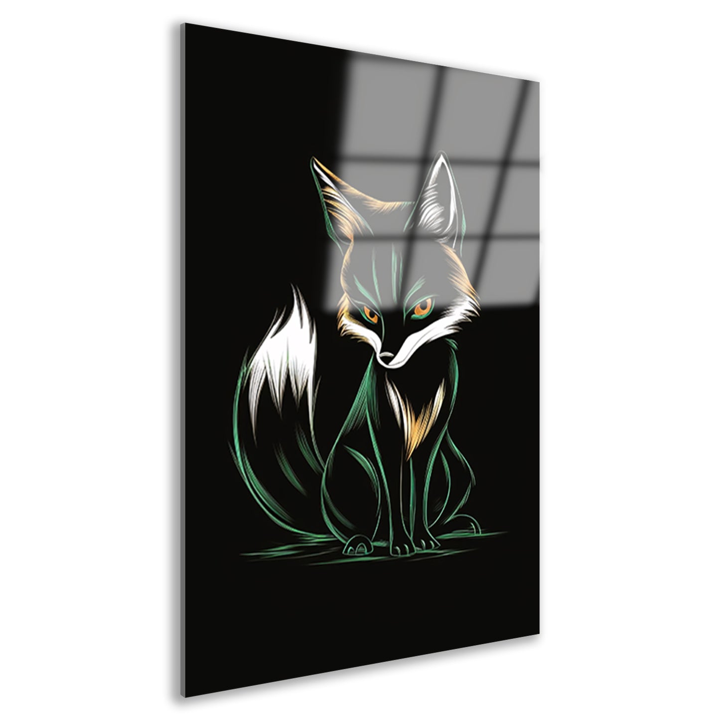 Geometrische Vos in Art Deco Stijl acrylglas