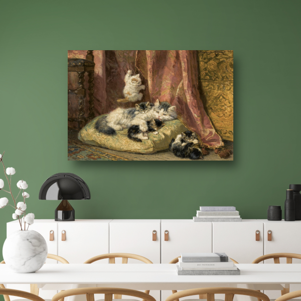 Kittens bij het spelen - Henriëtte Ronner-Knip poster