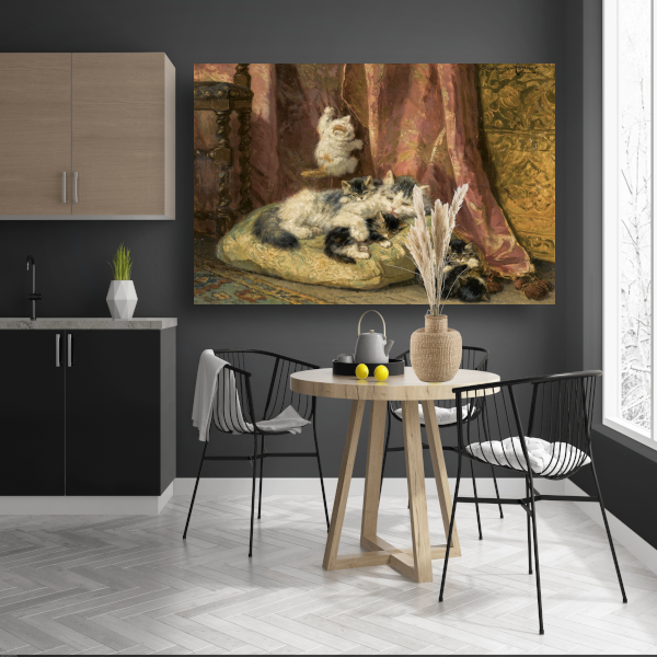 Kittens bij het spelen - Henriëtte Ronner-Knip poster