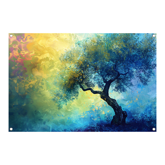 Kleurrijke Abstracte Boom tuinposter