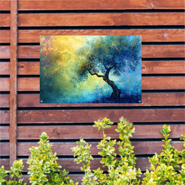 Kleurrijke Abstracte Boom tuinposter