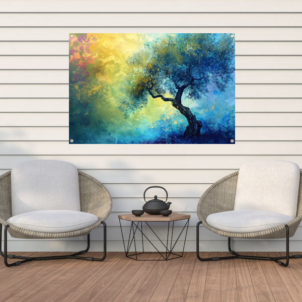 Kleurrijke Abstracte Boom tuinposter