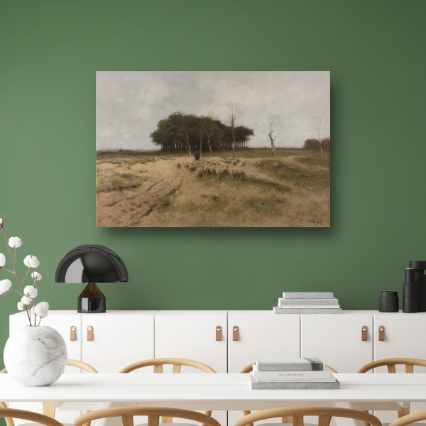 Heide bij Laren - Anton Mauve canvas met baklijst