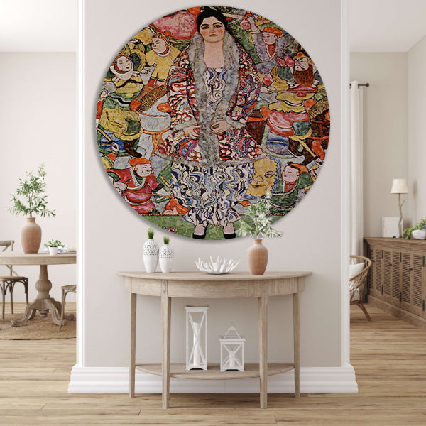 Portret van Friederike Maria Beer - Gustav Klimt forex muurcirkel