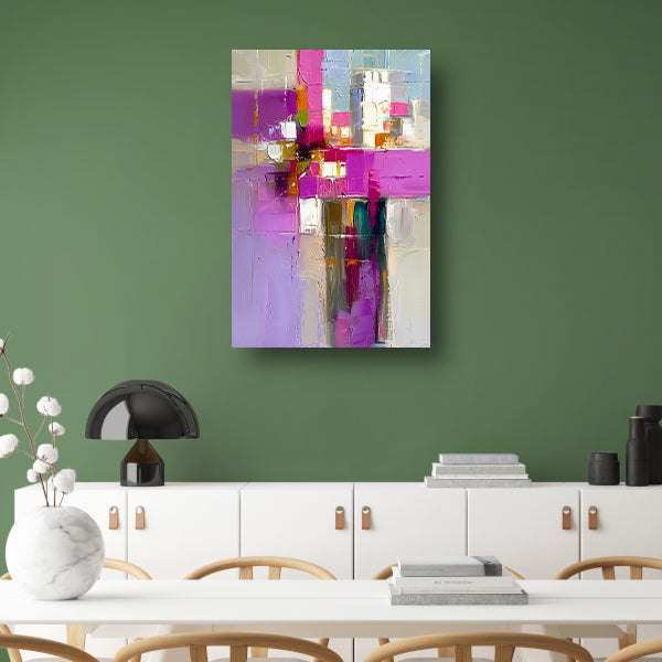 Levendige abstracte expressie in moderne tinten poster