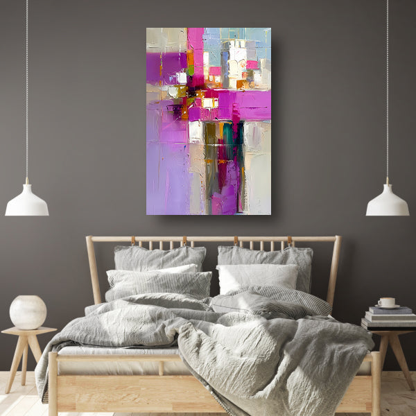 Levendige abstracte expressie in moderne tinten poster