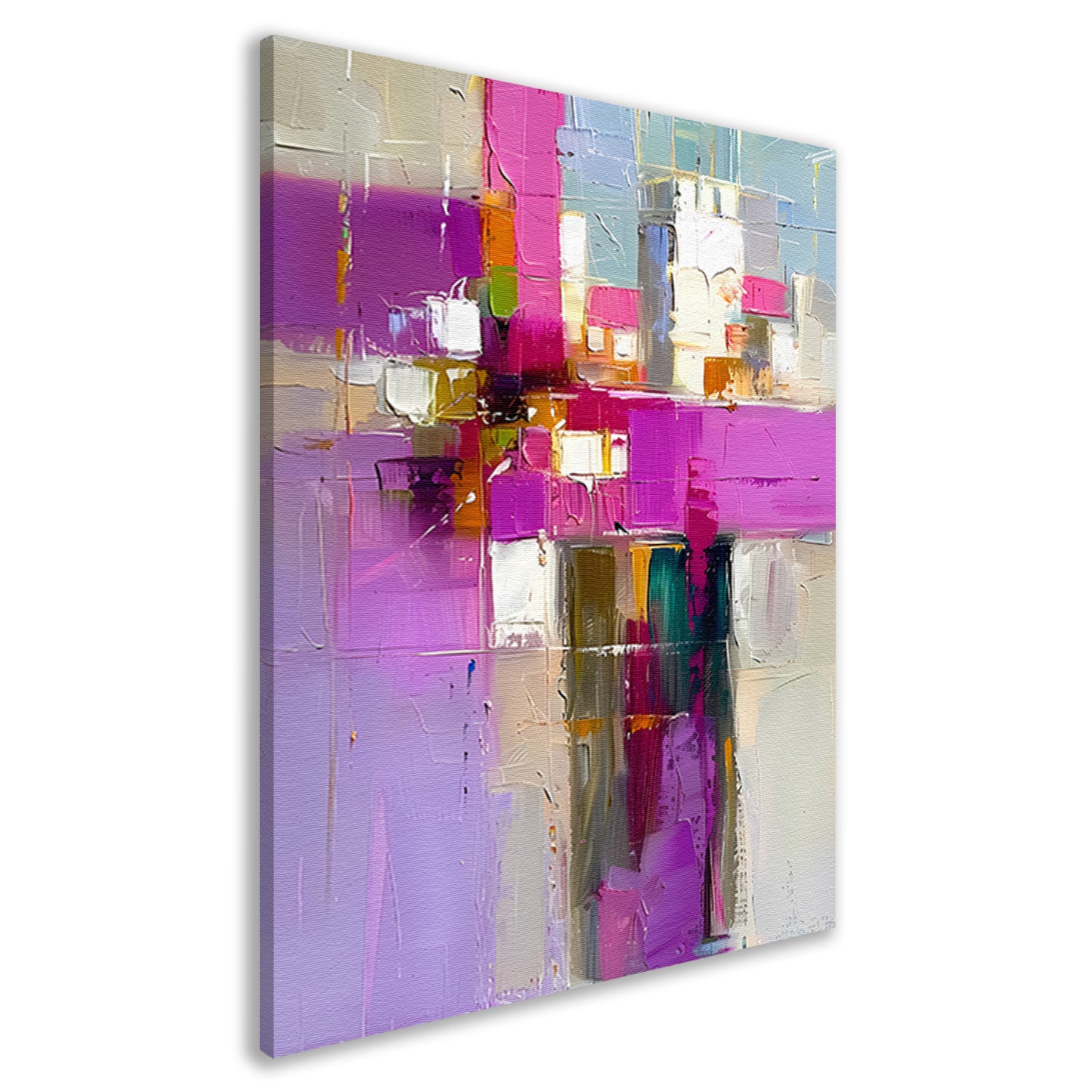 Levendige abstracte expressie in moderne tinten canvas