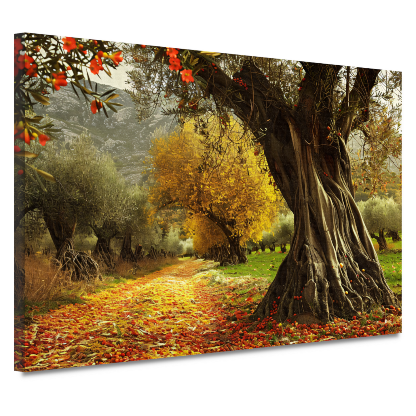 Boswandeling in Lentezon canvas