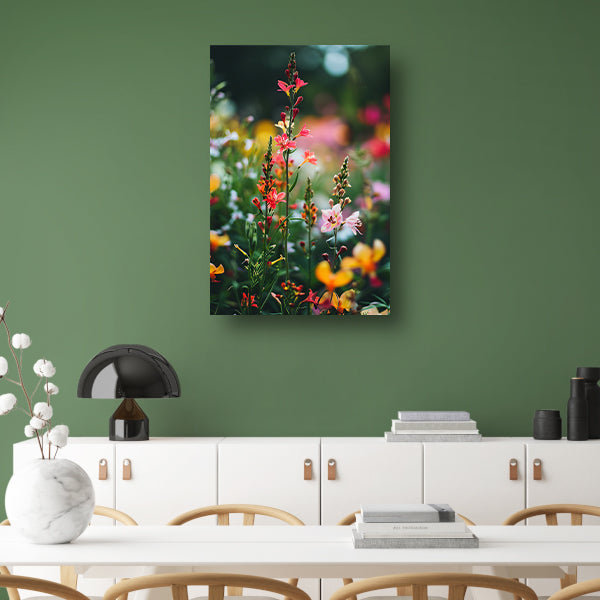 Kleurrijke Bloemenweide in Zomerlicht acrylglas