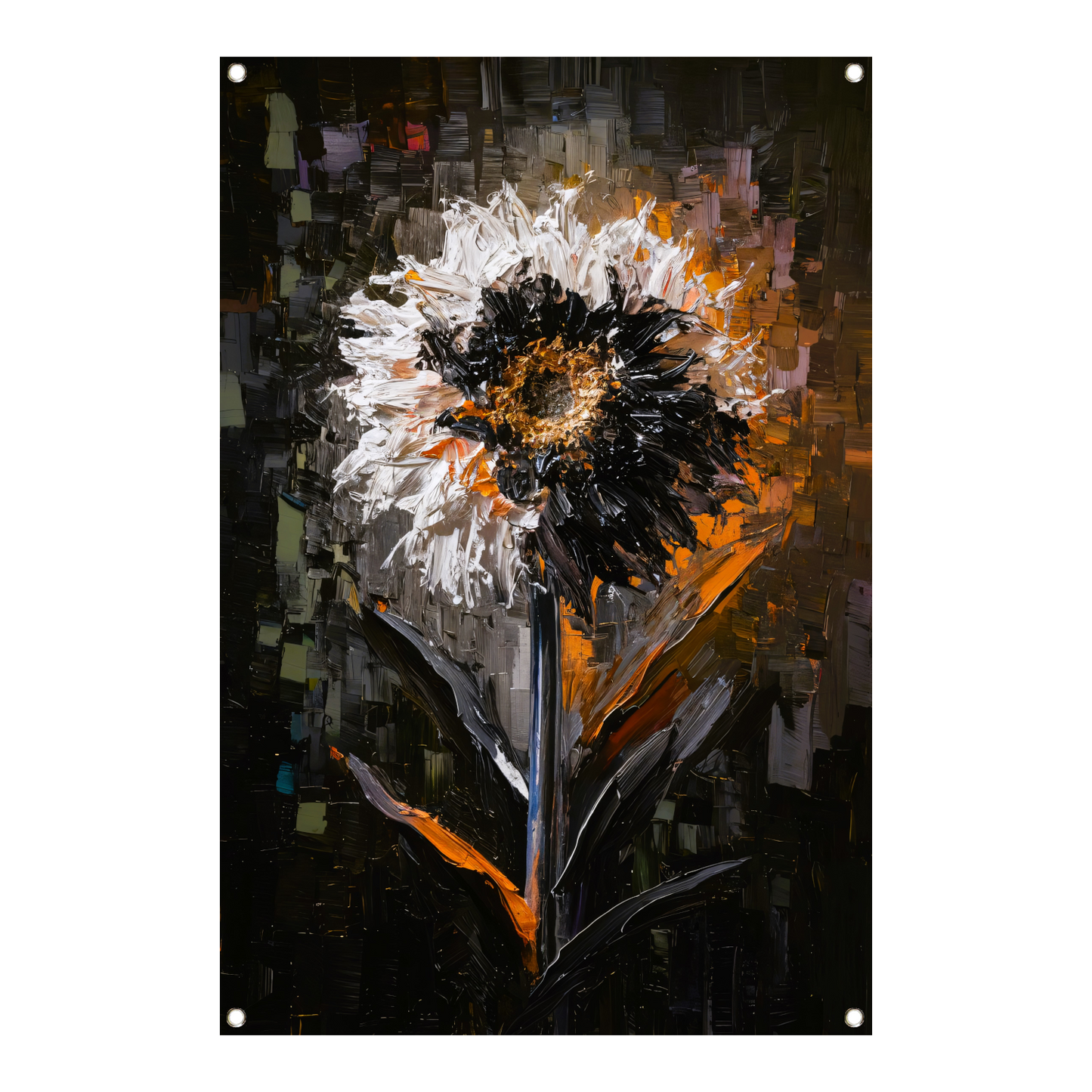 Expressieve Bloem in Abstracte Stijl tuinposter