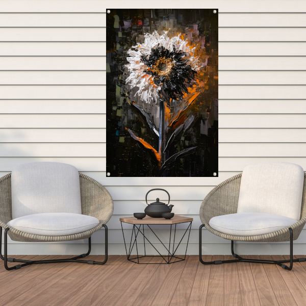 Expressieve Bloem in Abstracte Stijl tuinposter