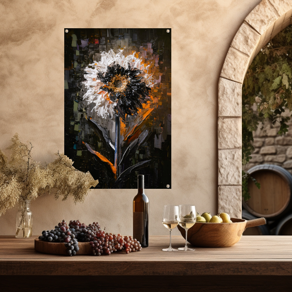 Expressieve Bloem in Abstracte Stijl tuinposter