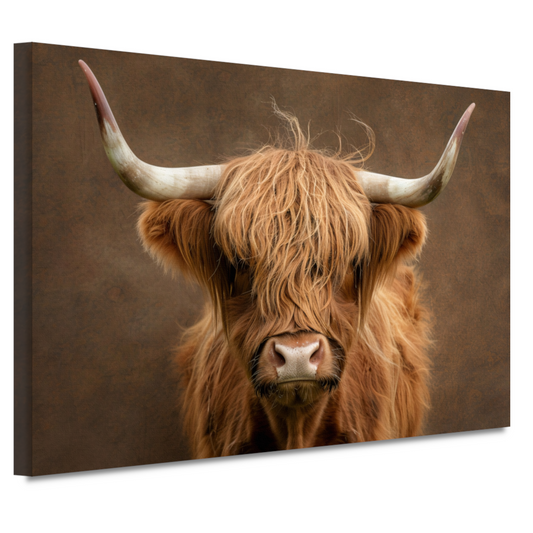Schotse Hooglander in Sepia Portret canvas