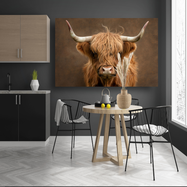 Schotse Hooglander in Sepia Portret acrylglas