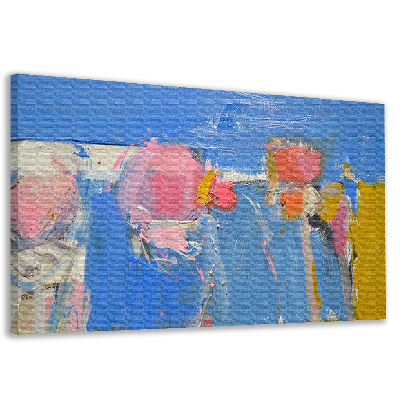 Kleurrijke abstracte expressie schilderij canvas